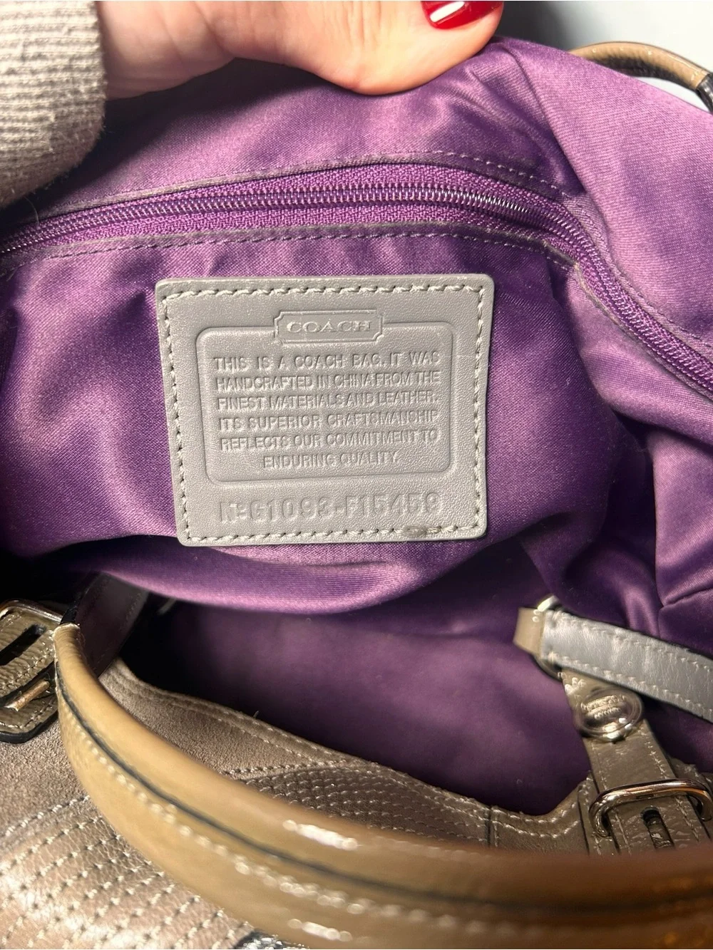 Coach Y2K Suede Leather Patchwork Signature Tote Bag